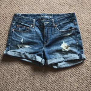 American Eagle distressed denim shorts